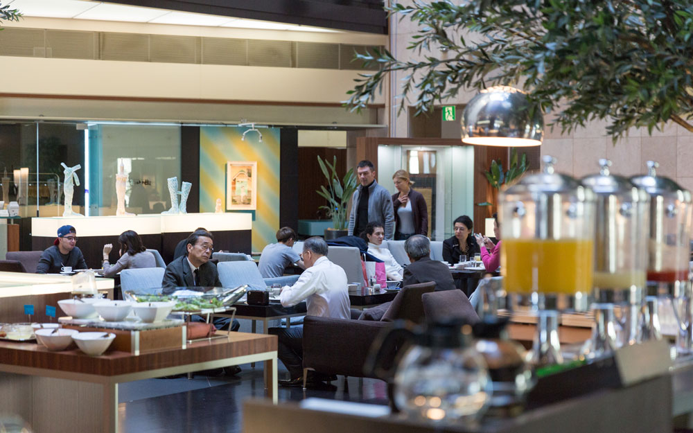 guests checking in to park hotel tokyo