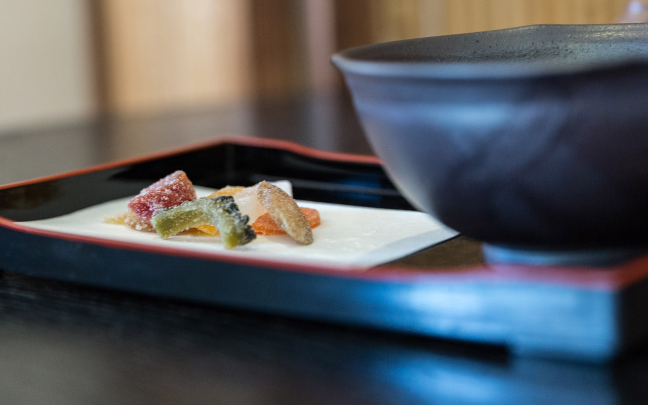 matcha and traditional japanese vegetable candies