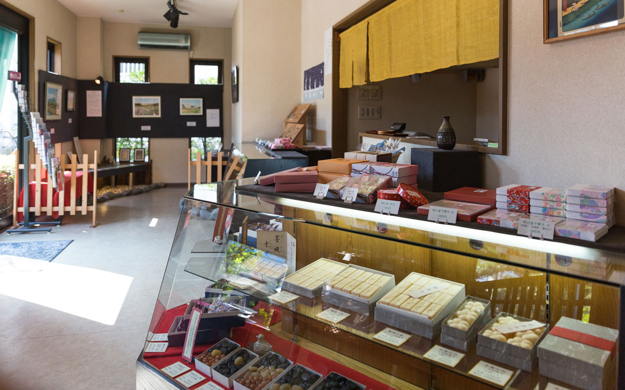 front counter filled with candied vegetables