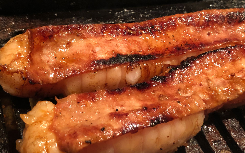 grilled cow intestine at yakiniku meimon