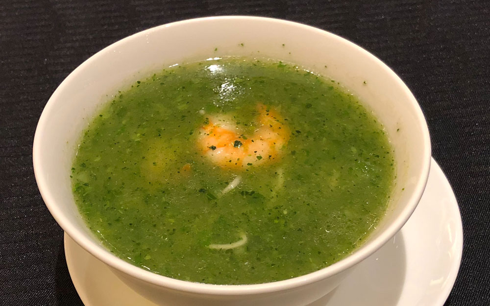 chinese noodle soup at iron chef restaurant in tokyo