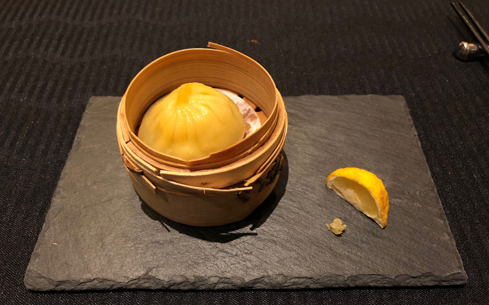 chinese steamed bun with yuzu