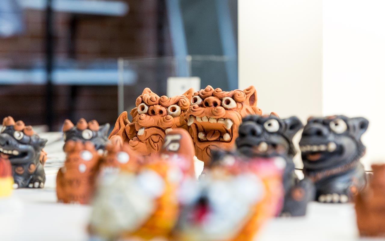 handmade japanese komainu statues sold at maach ecute