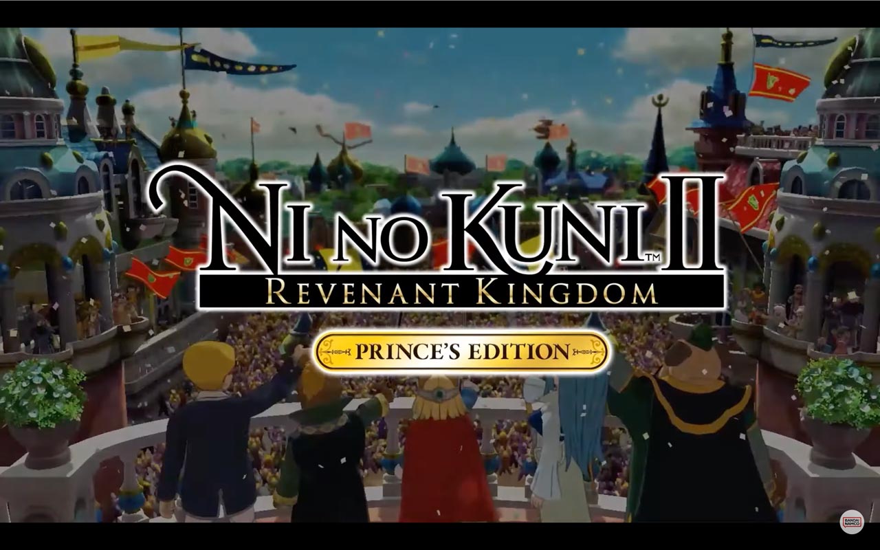 screenshot of the ni no kuni title screen